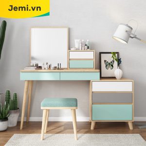 Bàn Trang Điểm Mới, Bàn Trang Điểm Xám Xanh Giá Tốt, Bàn Trang Điểm BTDXX03