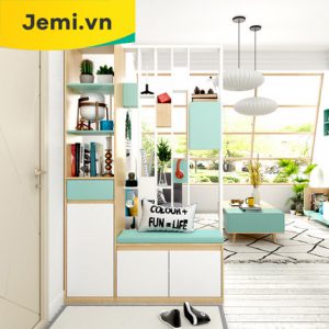 Tủ Giày Vách Ngăn, Tủ Vách Ngăn, Bức Bình Phong, Tủ Giày Xám Xanh Vách Ngăn TGXXVN